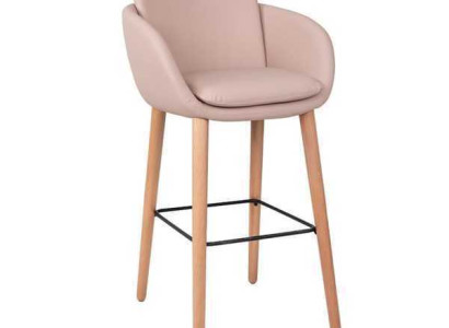 Bar Chair Bar Stool Beige Imitation leather Design Bar Chairs Bar Stool Chairs Stool
